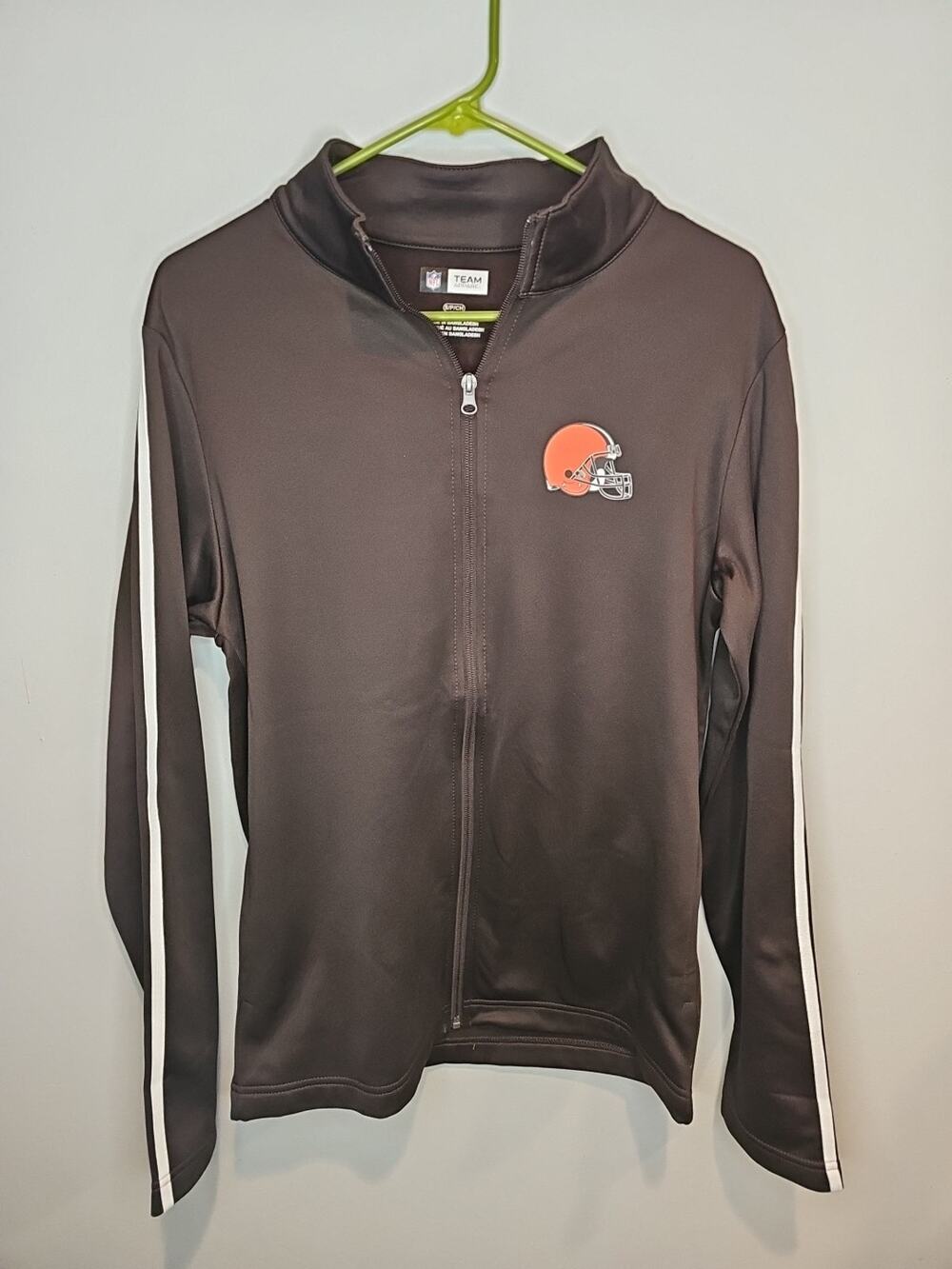 Cleveland Browns NFL Team Apparel Full Zip Sweatshirt Jacket Men's Size Small